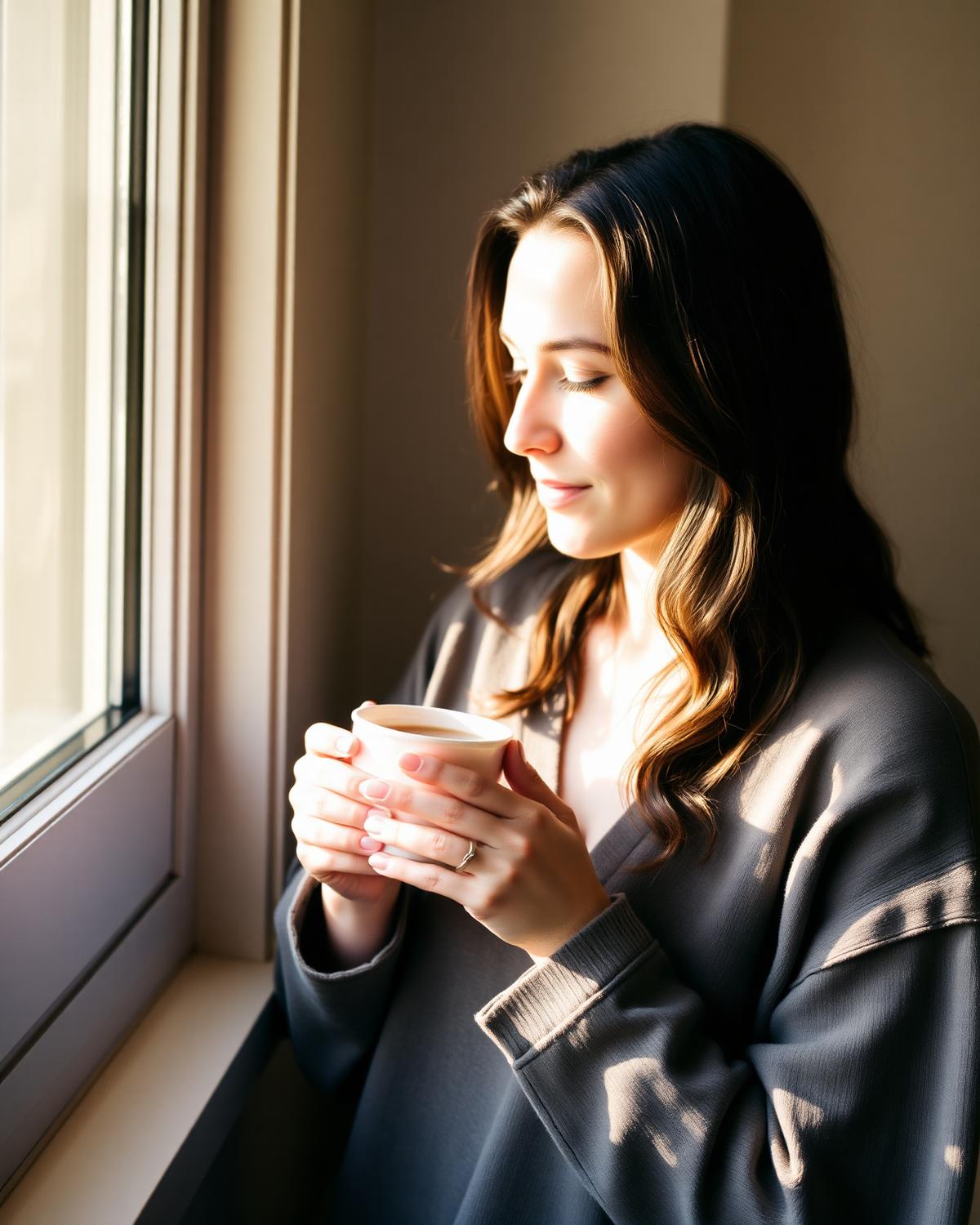 Calm morning wellness routine